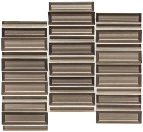 Mosaic Brook Crest Glass Brown Tile