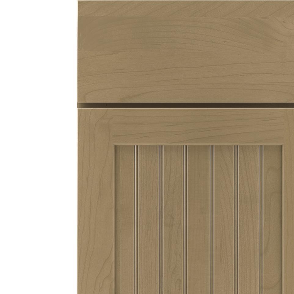 Square Buckskin Medium Finish Square Cabinets