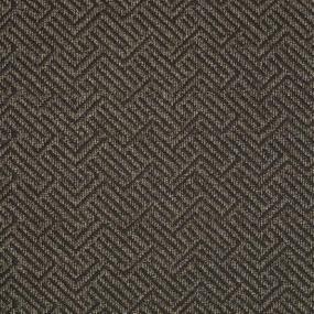 Multi-Level Loop Check Brown Carpet Tile