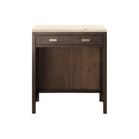 Base with Sink Top Mid Century Acacia Dark Finish Vanities