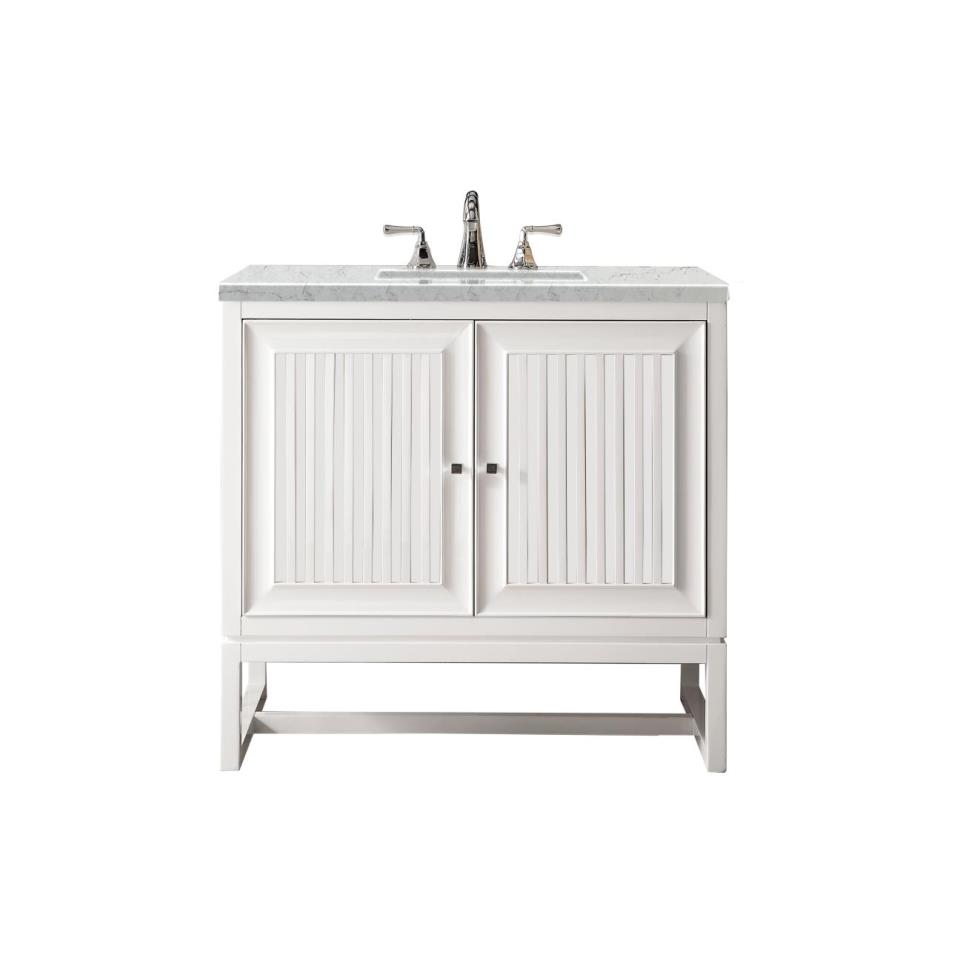 Base with Sink Top Glossy White White Vanities