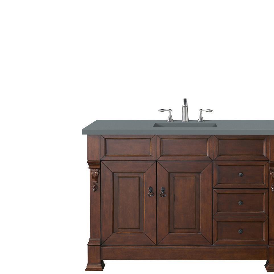 Base with Sink Top Warm Cherry Medium Finish Vanities