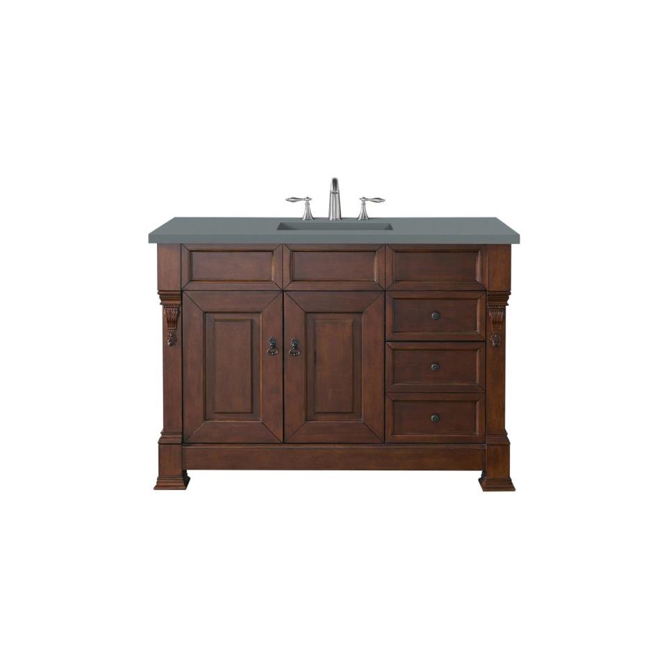 Base with Sink Top Warm Cherry Medium Finish Vanities