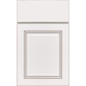 Square White With Toasted Almond Detail Glaze - Paint Square Cabinets