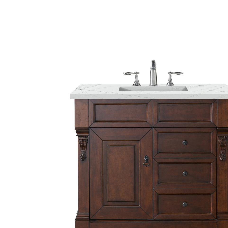 Base with Sink Top Warm Cherry Medium Finish Vanities