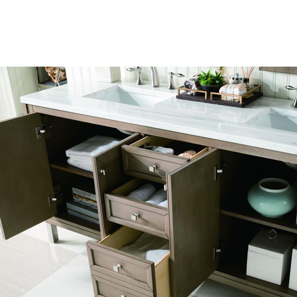 Base with Sink Top White Washed Walnut Light Finish Vanities