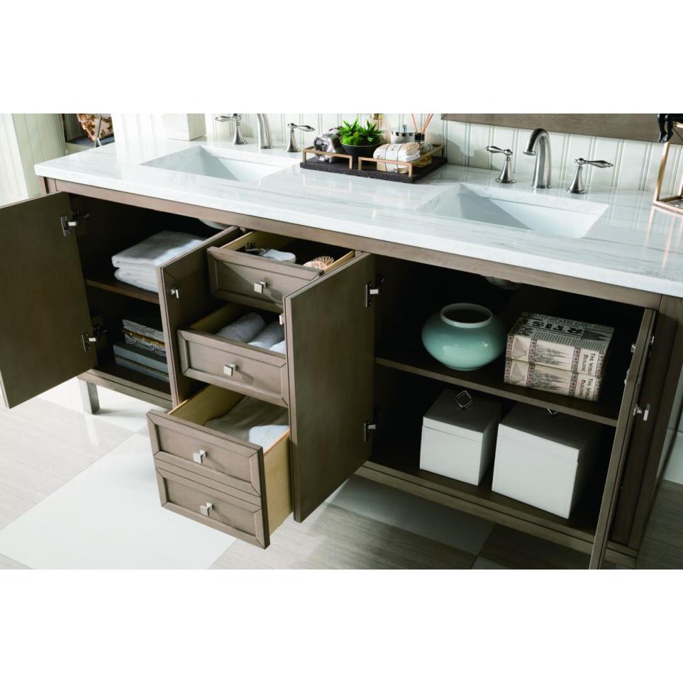 Base with Sink Top White Washed Walnut Light Finish Vanities