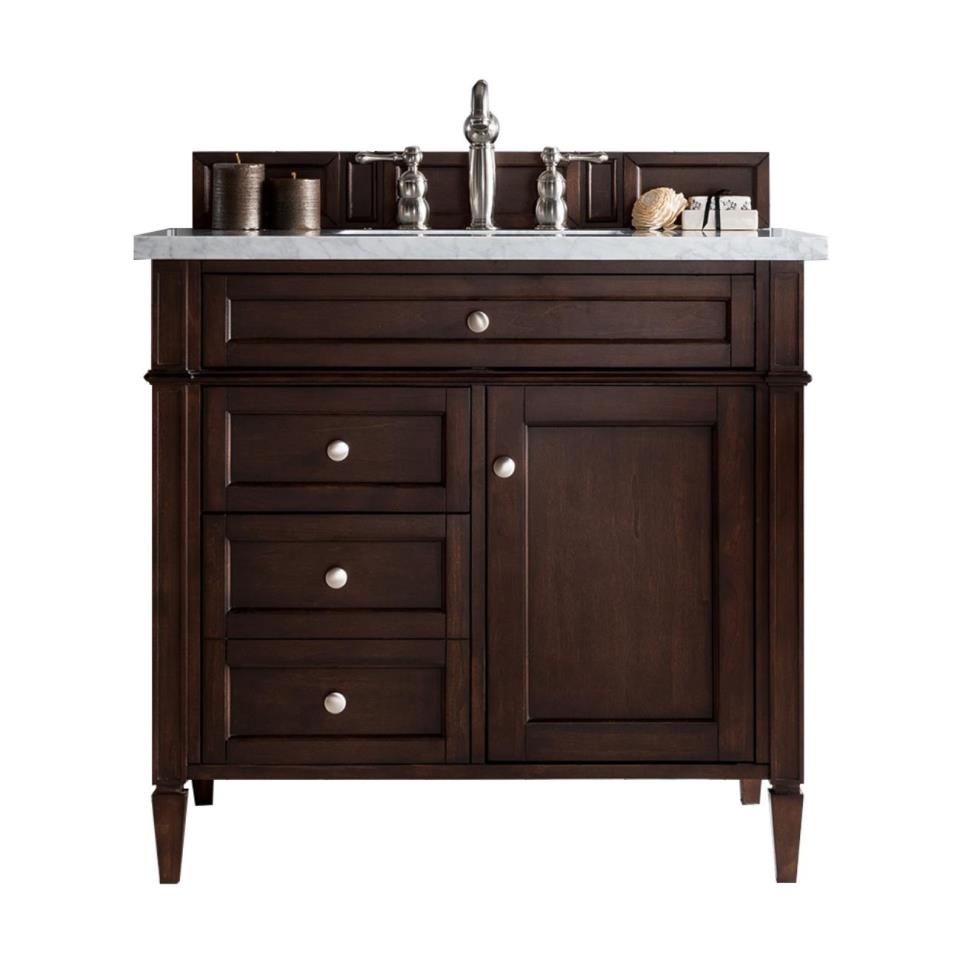 Base with Sink Top Burnished Mahogany Dark Finish Vanities