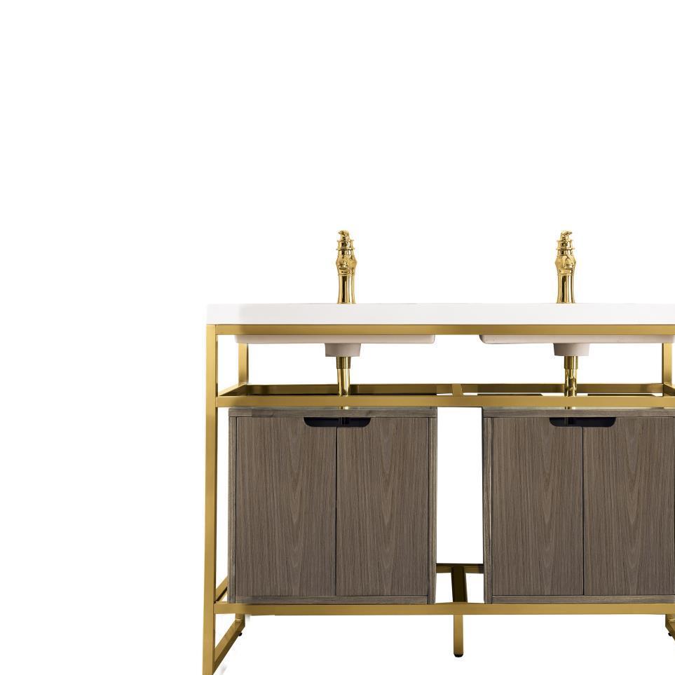 Base with Sink Top Radiant Gold Metal Tones Vanities