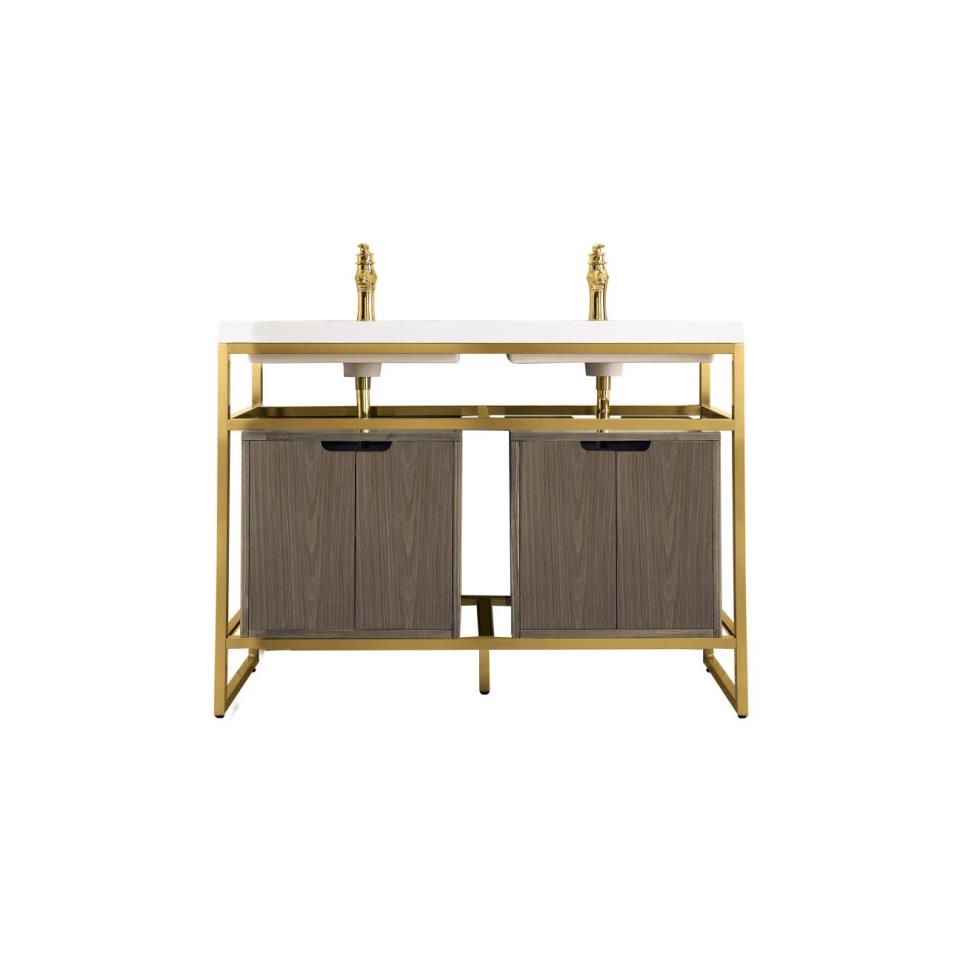 Base with Sink Top Radiant Gold Metal Tones Vanities