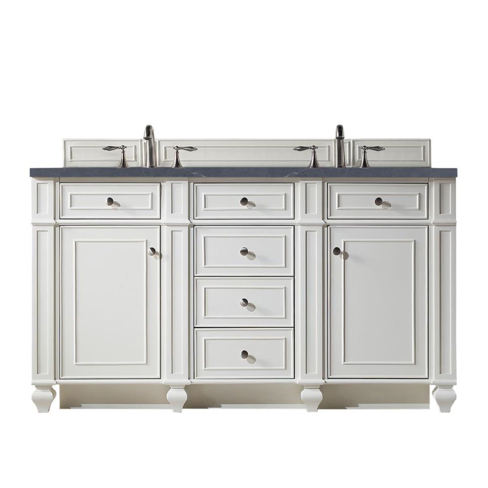 Base with Sink Top Bright White White Vanities