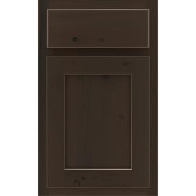 Square Thatch Dark Finish Square Cabinets