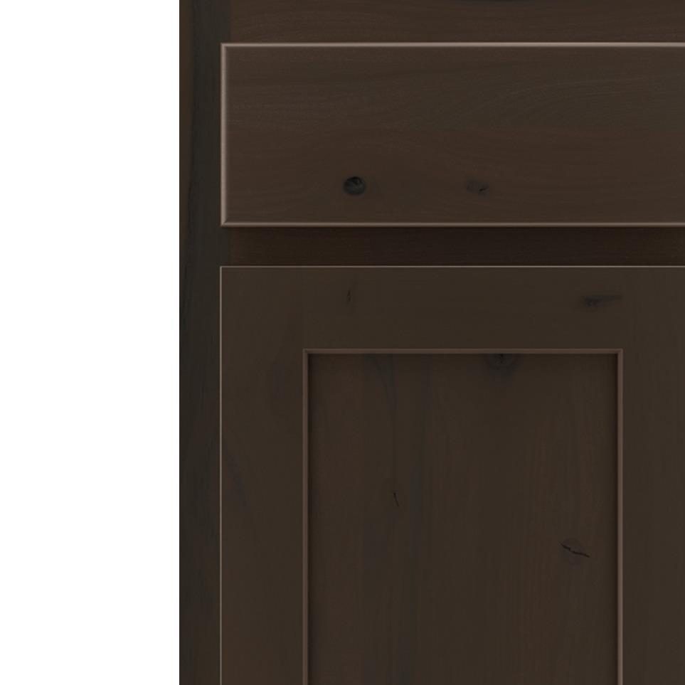 Square Thatch Dark Finish Square Cabinets