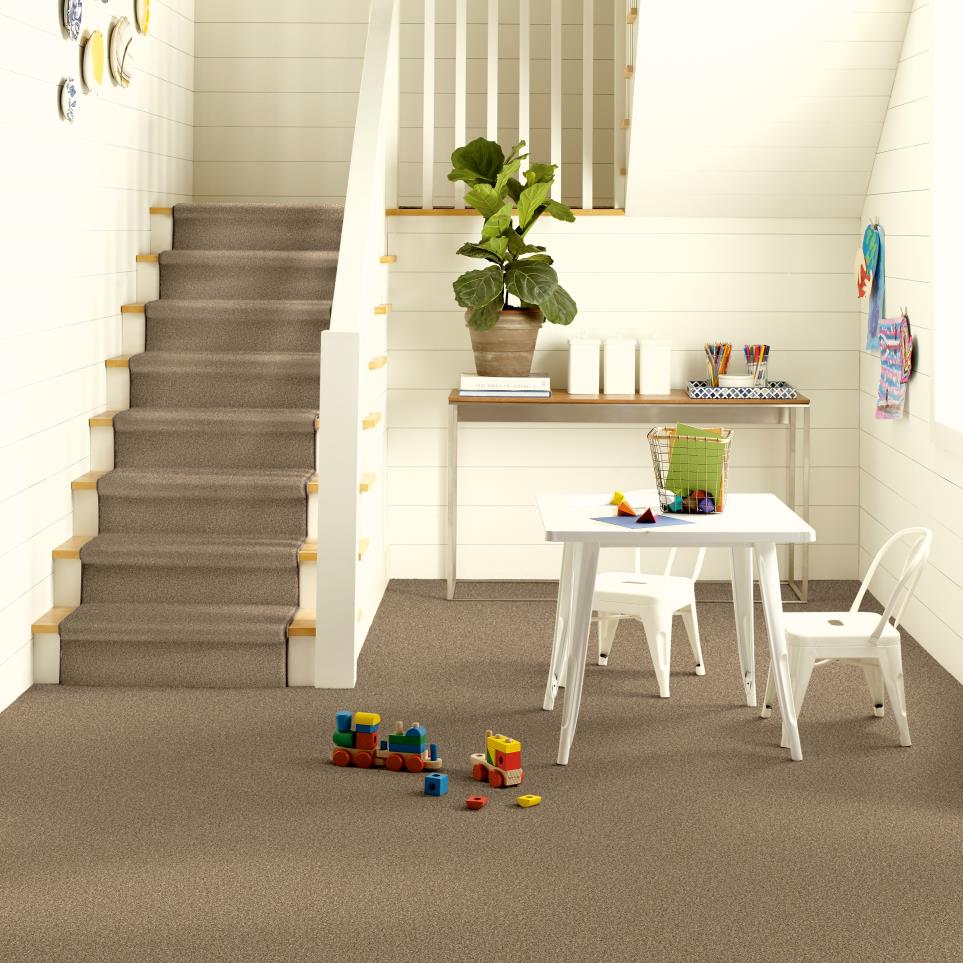 Textured Saxony Toffee Beige/Tan Carpet