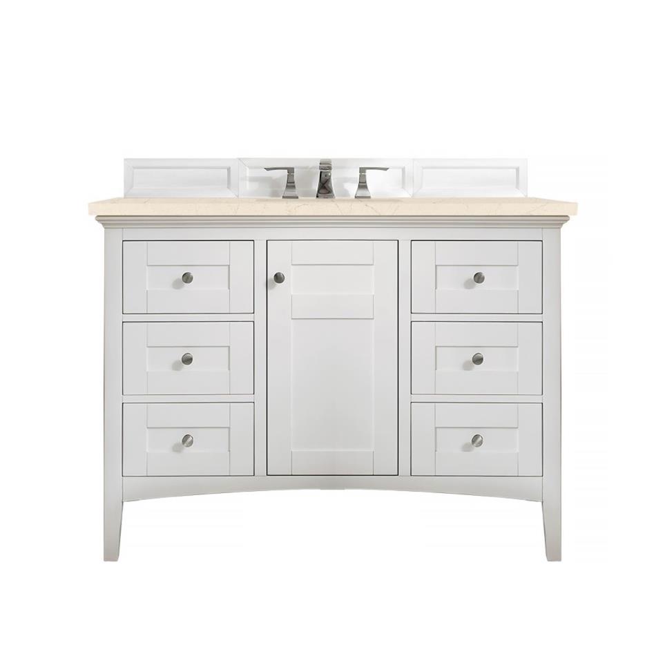 Base with Sink Top Bright White White Vanities