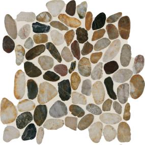 Mosaic Earthy Blend Saw Cut Brown Tile