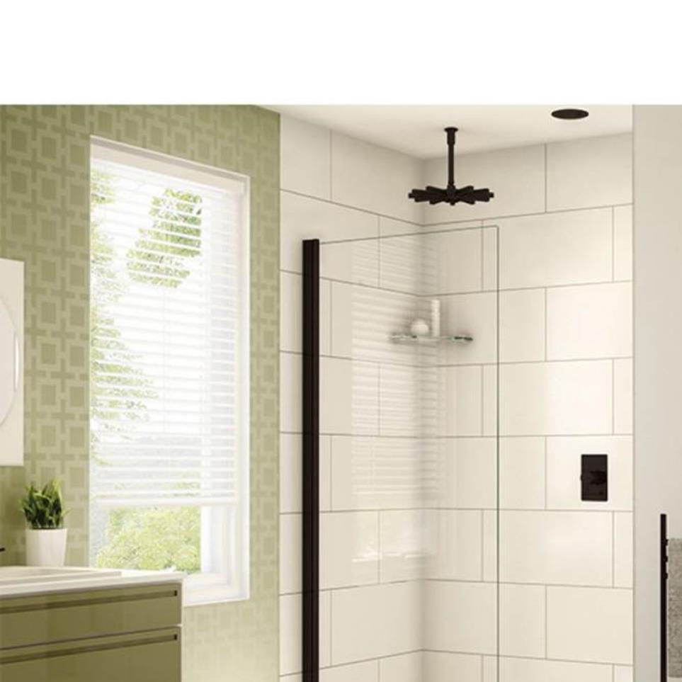 Door Matte Black/Clear Black Showers