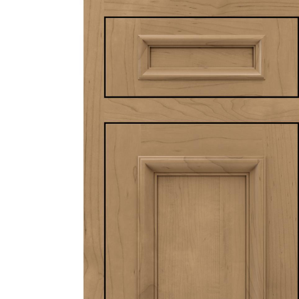 Inset Buckskin Medium Finish Inset Cabinets