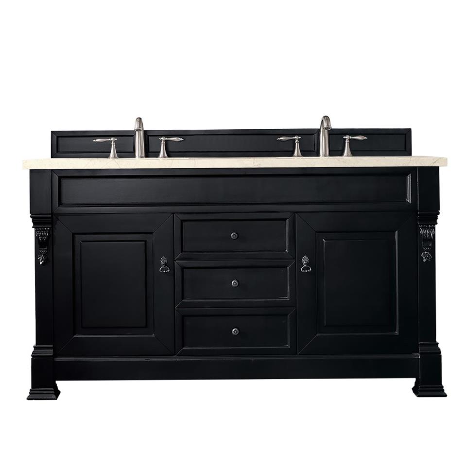 Base with Sink Top Antique Black Grey / Black Vanities