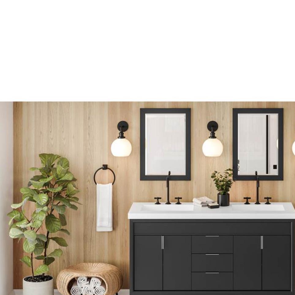 Base with Sink Top Black Grey / Black Vanities