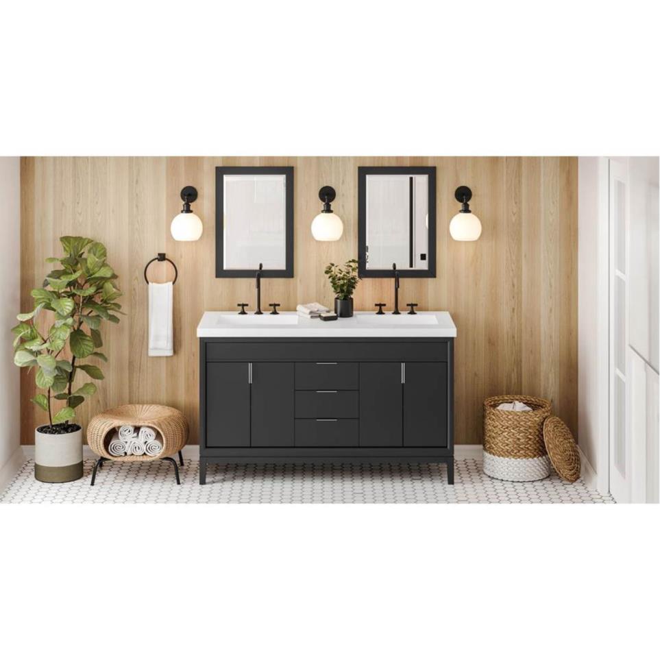 Base with Sink Top Black Grey / Black Vanities