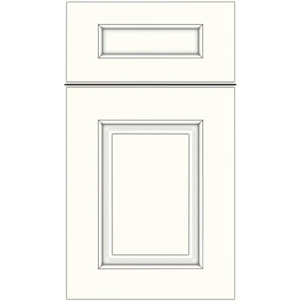 5 Piece Alabaster Mocha Glaze Glaze - Paint 5 Piece Cabinets