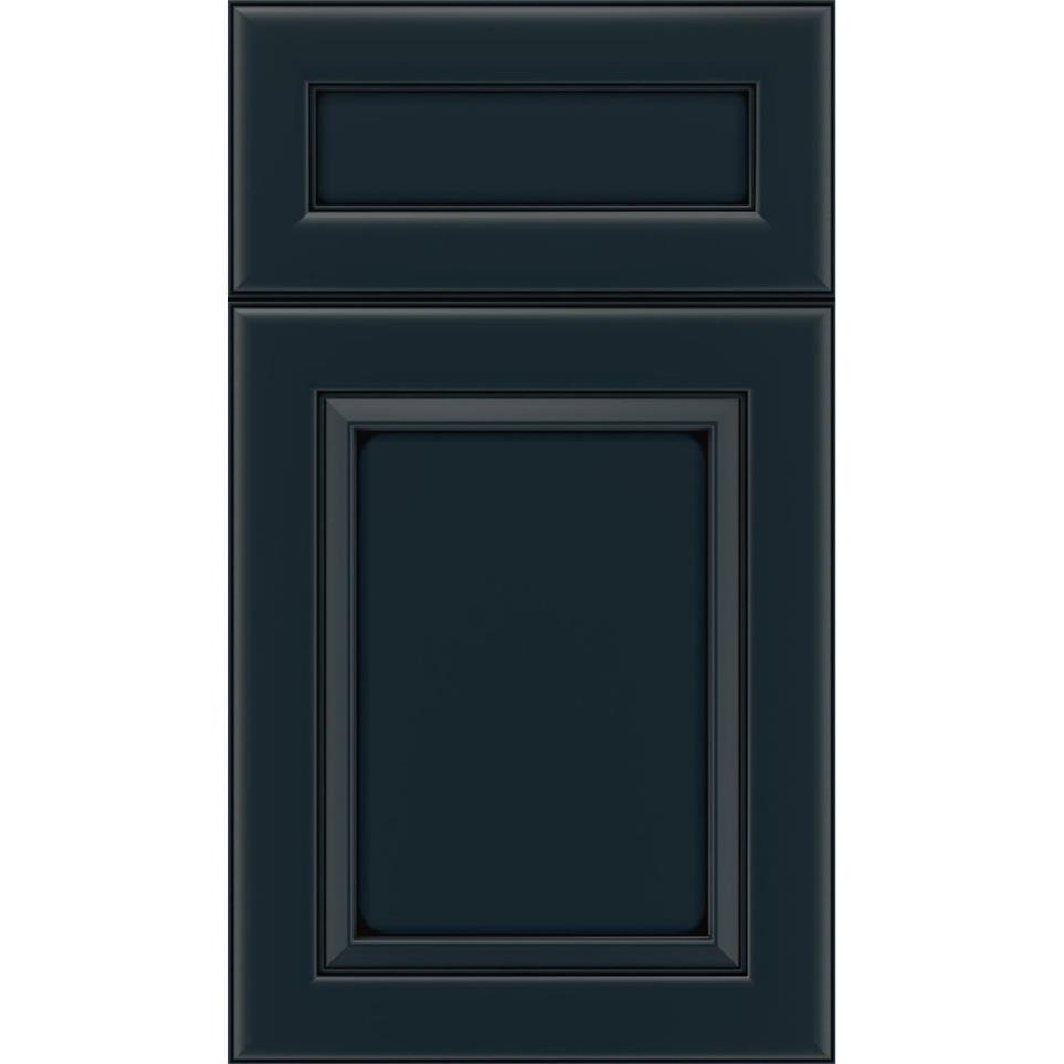 Square Gunmetal Blue Black Glaze Glaze - Stain Square Cabinets