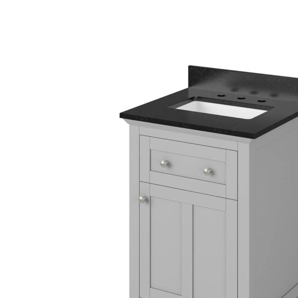 Base with Sink Top Grey Grey / Black Vanities