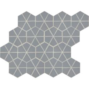 Mosaic Kaleidoscope Gray Glossy Gray Tile