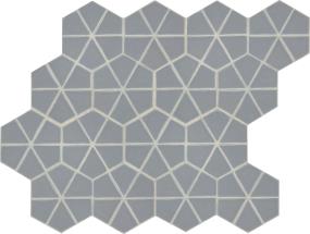 Mosaic Kaleidoscope Gray Glossy Gray Tile