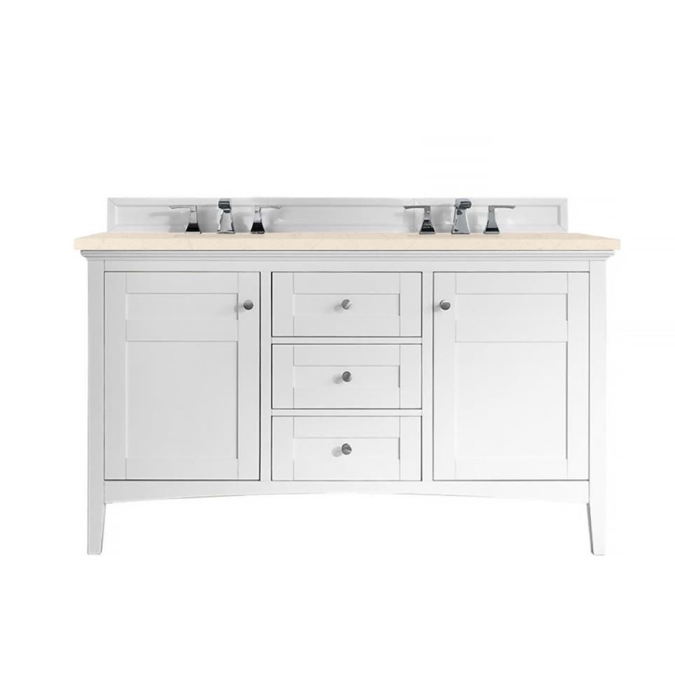 Base with Sink Top Bright White White Vanities