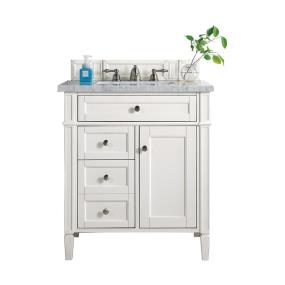 Base with Sink Top Bright White White Vanities