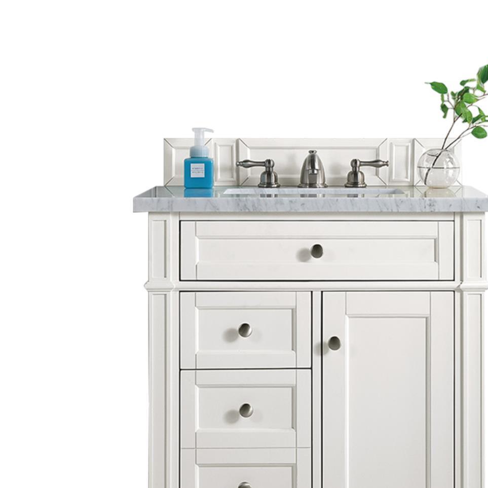 Base with Sink Top Bright White White Vanities