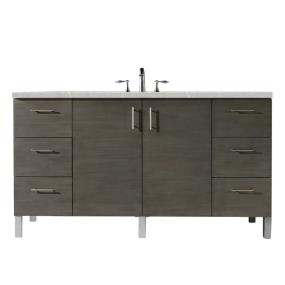 Base with Sink Top Silver Oak Medium Finish Vanities