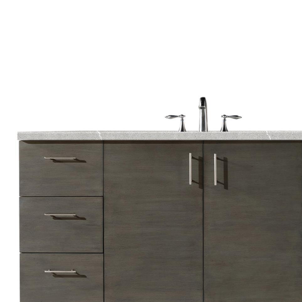 Base with Sink Top Silver Oak Medium Finish Vanities