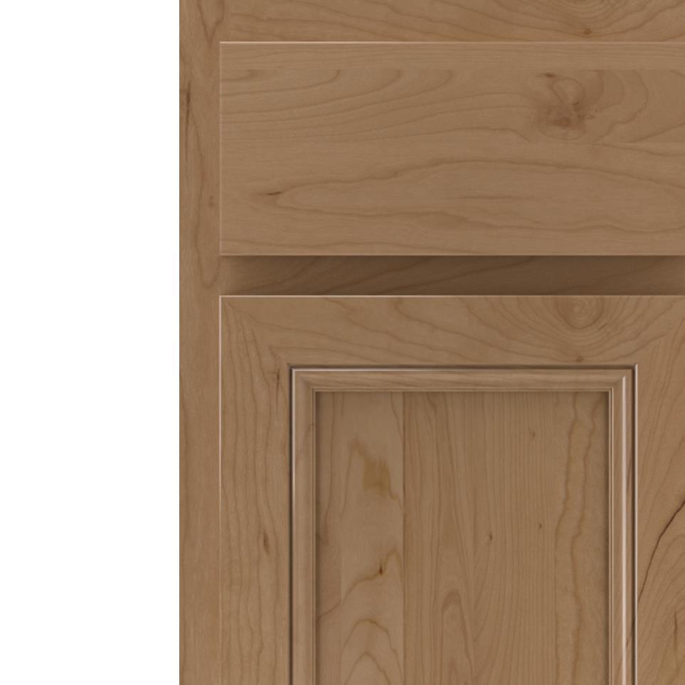 Square Buckskin Medium Finish Square Cabinets