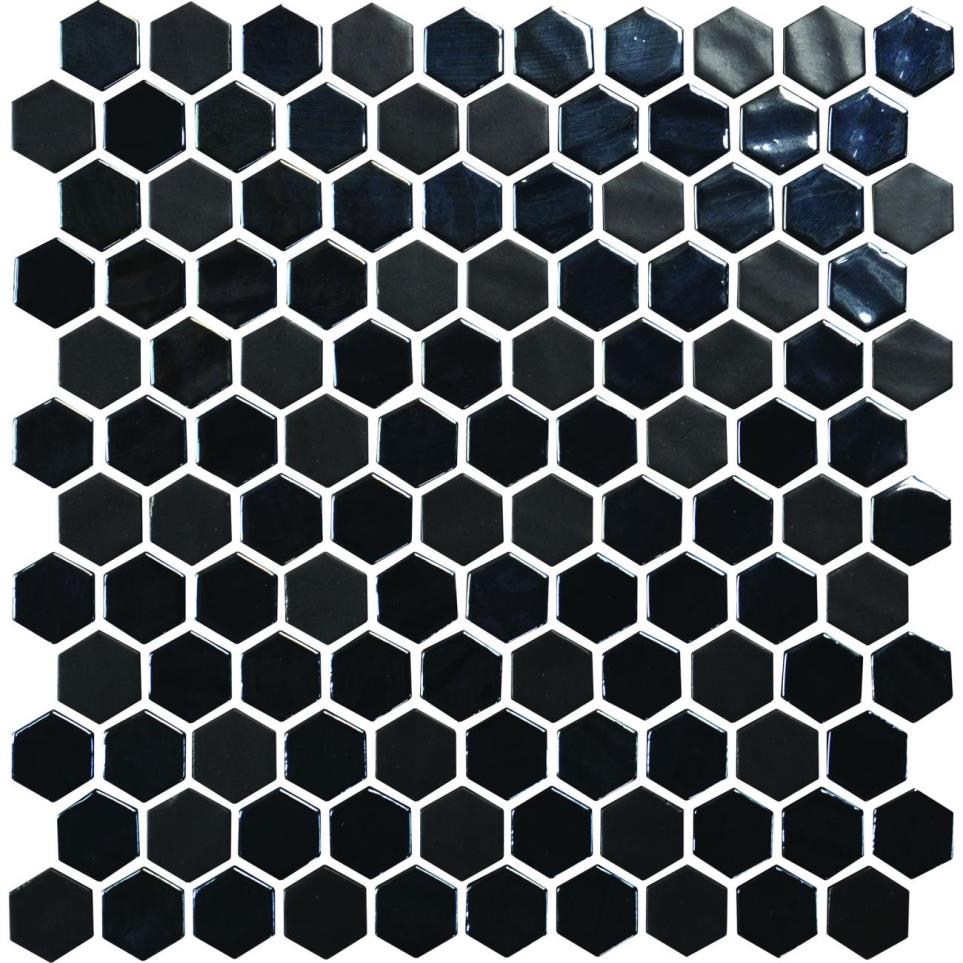 Mosaic Ebony Mixed Black Tile