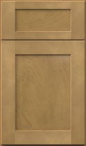 Square Timber Medium Finish Cabinets
