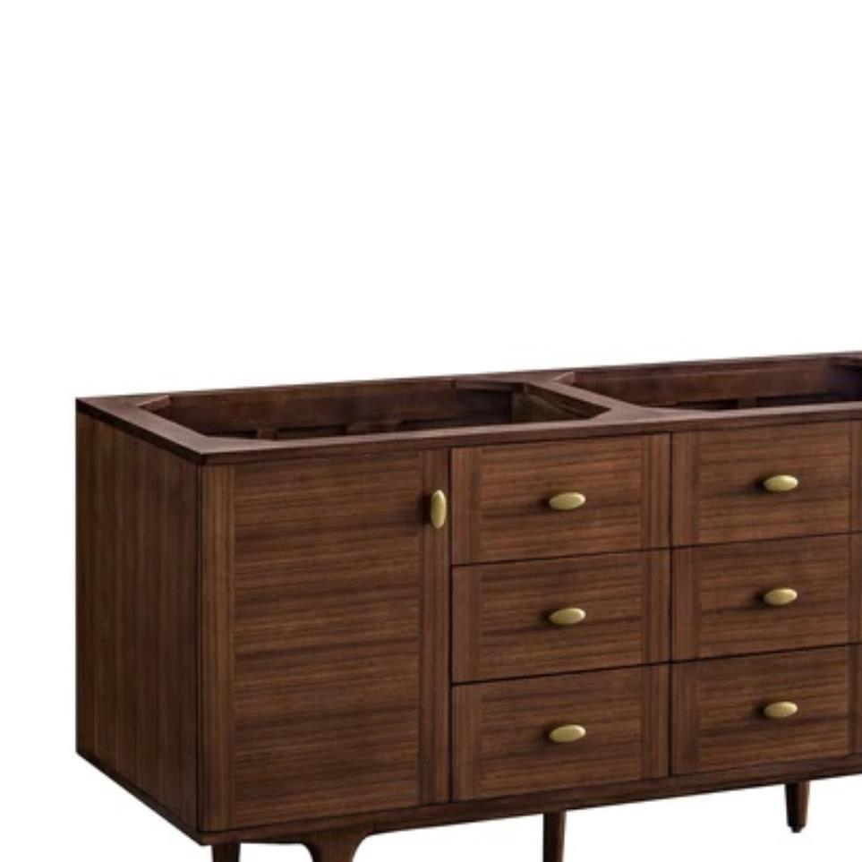 Base with Sink Top Mid-Century Walnut Dark Finish Vanities