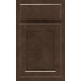 Square Thatch Dark Finish Square Cabinets