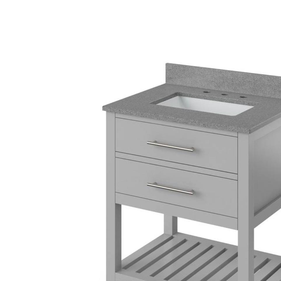 Base with Sink Top Grey Grey / Black Vanities