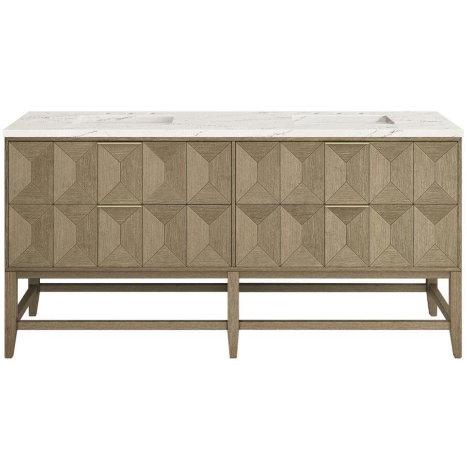 Base with Sink Top Pebble Oak Light Neutral Vanities