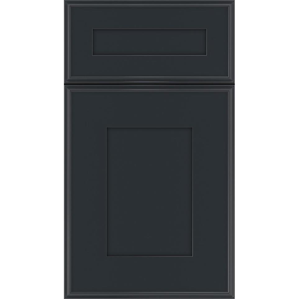 Square Gunmetal Blue Dark Finish Square Cabinets