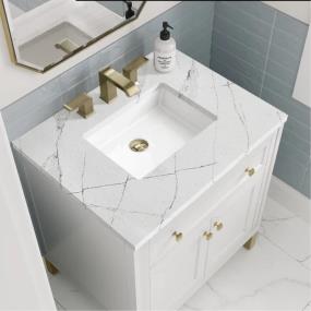 Base with Sink Top Glossy White White Vanities