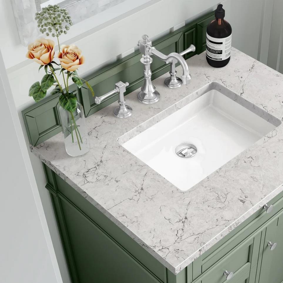 Base with Sink Top Smokey Celadon Green Vanities