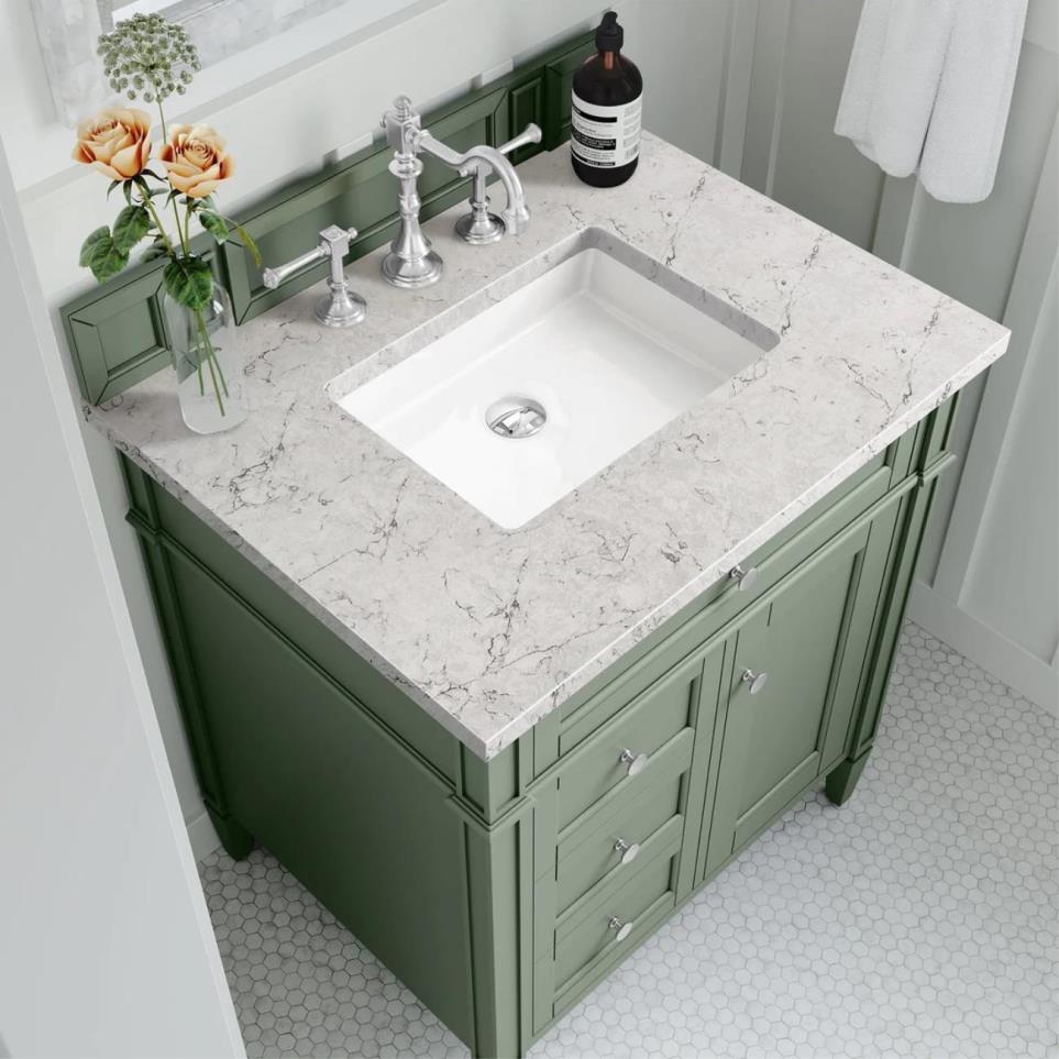 Base with Sink Top Smokey Celadon Green Vanities