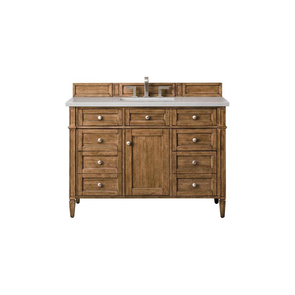 Base with Sink Top Saddle Brown Medium Finish Vanities