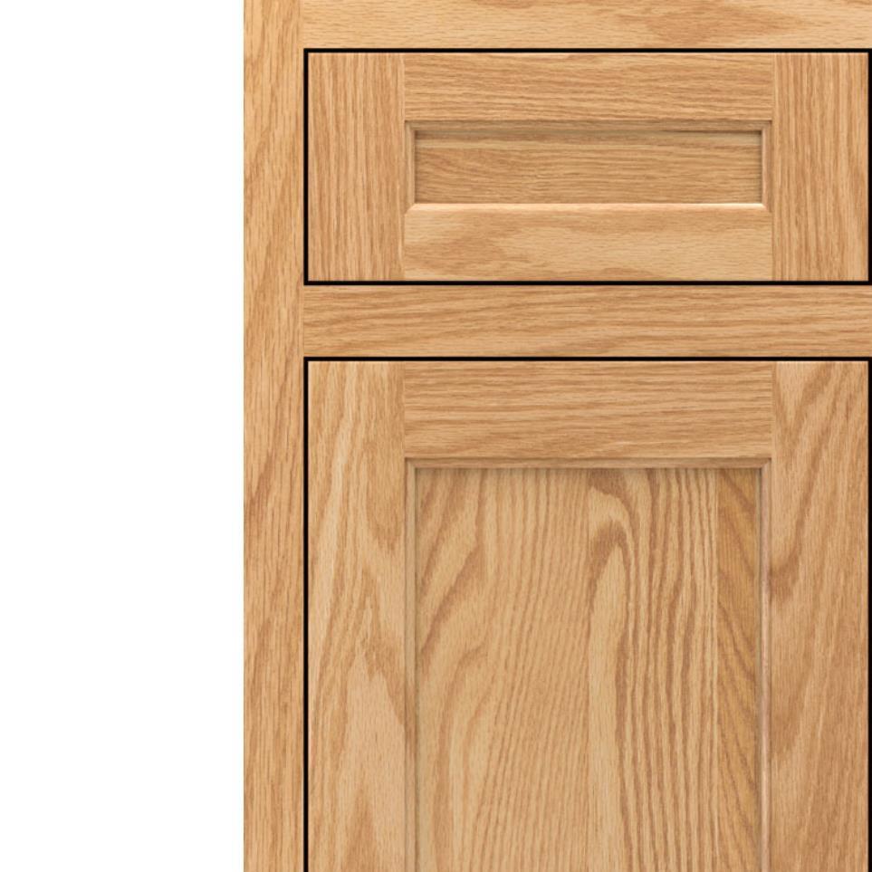 Square Natural Light Finish Square Cabinets