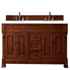 Base with Sink Top Warm Cherry Dark Finish Vanities