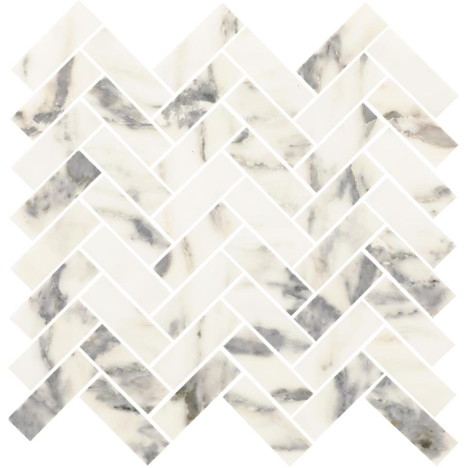 Mosaic Arabescato Argento Honed Gray Tile